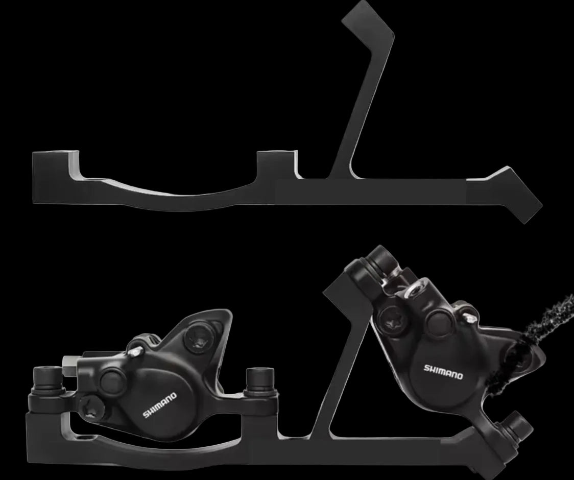 Dual caliper mount for supers and ridstars